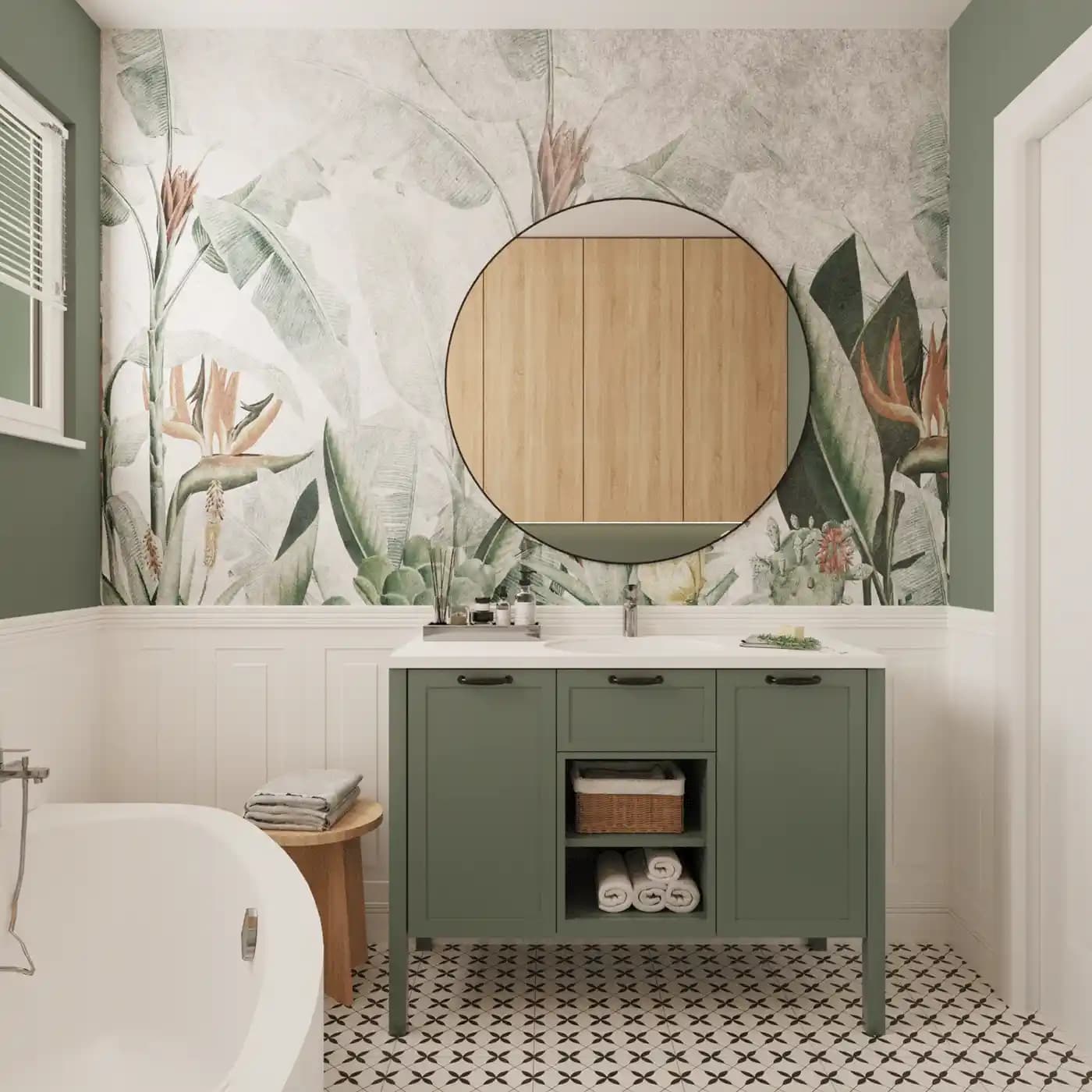 Banyo Duvar Kağıdı Seçiminde Renk ve Stil Önerileri: Mavi, Beyaz ve Pembe Tonlarıyla Uyum