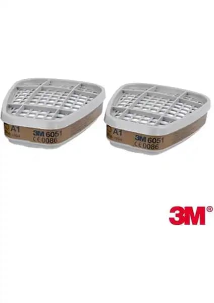 3M 6051 A1 Organik Gaz Buhar Filtresi Endüstriyel Koruma ve Güvenlik Çözümüdür