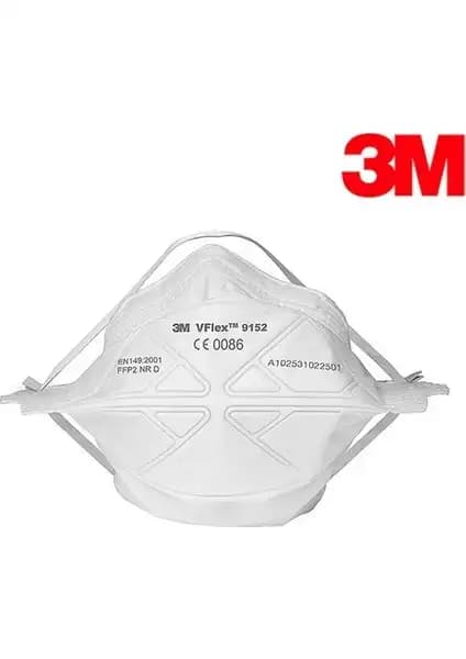 3M Vflex 9152E FFP2 Ventilsiz Toz ve Sis Solunum Koruyucu Maske Güvenilir ve Konforlu Koruma