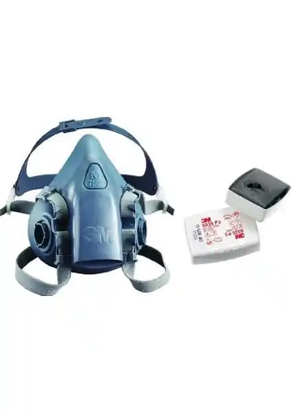 3M Yarım Yüz Maskesi 7502 ve 6035 Filtre Seti: Güvenli ve Konforlu Solunum Çözümü