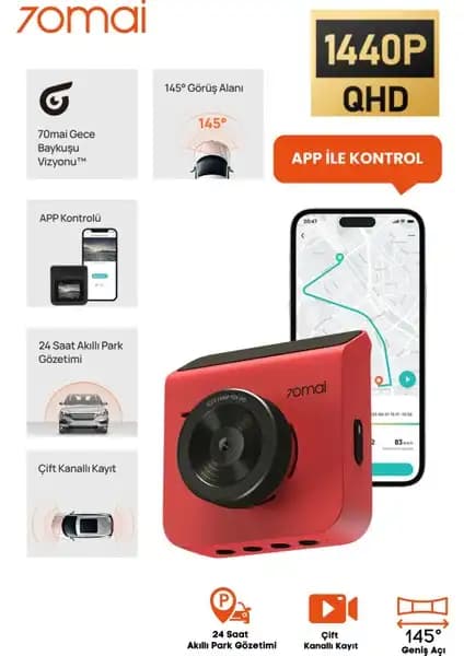 70MAI A400 Dashcam: Yüksek Çözünürlük ve Gece Görüş Özellikleriyle Güvenli Sürüş