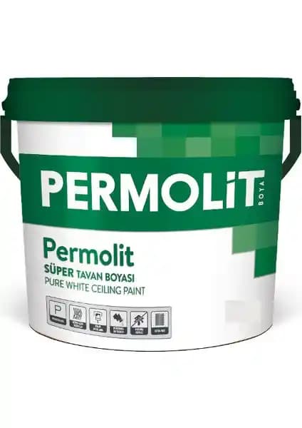 Akçalı Permolit Süper Tavan Boyası Beyaz 1 kg İç Mekanlar İçin Yüksek Performanslı ve Estetik Boya