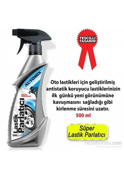 Automix Süper Lastik Parlatıcı ile Aracınızın Lastiklerini Yenileyin ve Koruyun