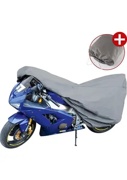 Autozel RKS Newlight Gri Arka Çantalı Miflonlu Motosiklet Brandası Üstün Koruma ve Dayanıklılık