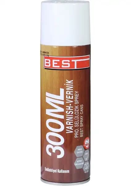 Best Selülozik Sprey Vernik Ceviz 300 ml ile Ahşap Koruma ve Estetik Sağlama