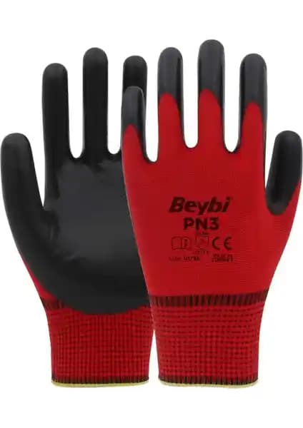 Beybi İş Eldiveni Pn3 Kırmızı: Dayanıklı ve Konforlu Endüstriyel Eldiven Özellikleri