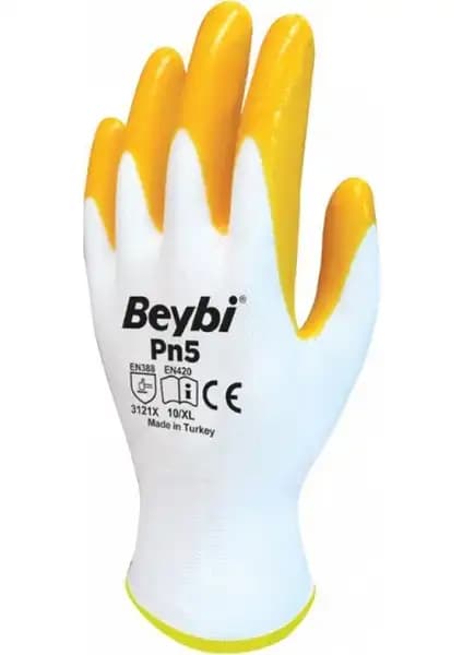 Beybi Pn5 Nitril Sarı Eldiven: Dayanıklı ve Konforlu Güvenlik Çözümü