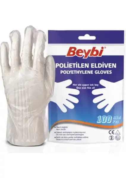 Beybi Polietilen (Pet) Eldiven 100'lü: Günlük Hijyen ve Pratiklik İçin Uygun Çözüm