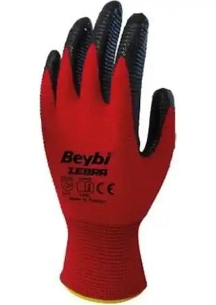 Beybi Zebra Nitril Kaplama Örme Eldiven: Güvenli ve Dayanıklı İş Koruyucu Ürünleri