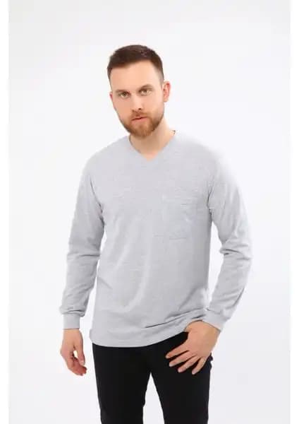 Çamdalı İş Elbiseleri Gri Uzun Kollu Sweatshirt ile Konfor ve Dayanıklılık
