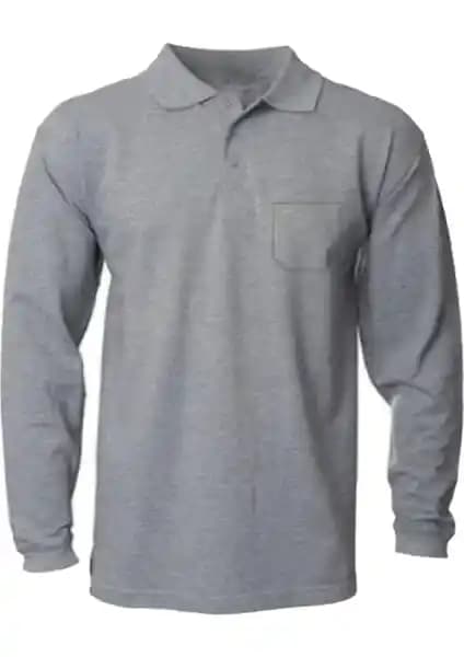 Çamdalı İş Elbiseleri Polo Yaka Pike Örme Gri Uzun Kollu Sweatshirt Ürün Tanıtımı ve Özellikleri