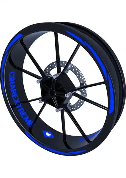 Çınar Extreme 3 Parça Tasarımlı Jant Şeridi Stickerleri Güçlü ve Estetik Motosiklet Aksesuarı