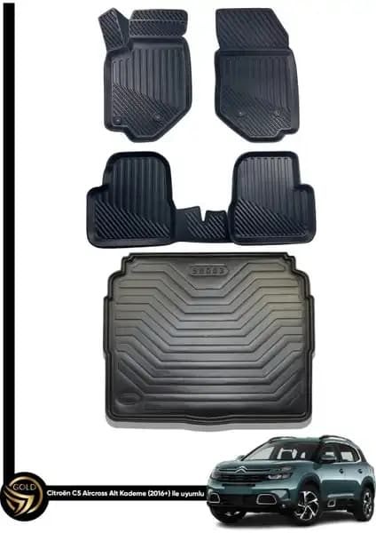 Citroen C5 Aircross İçin Yüksek Kaliteli 3D Havuzlu Paspas ve Bagaj Koruma Seti