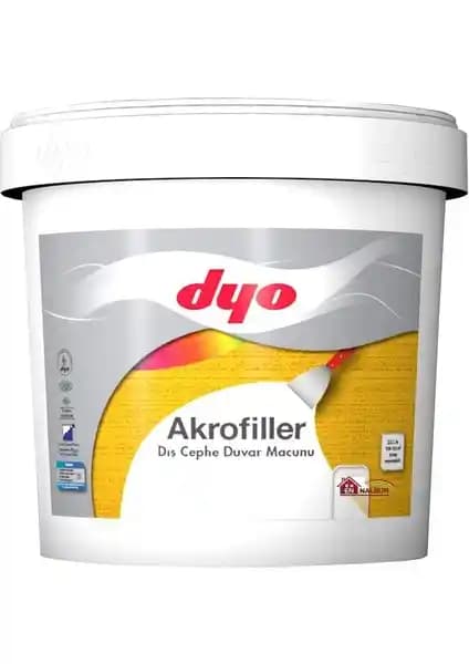 Dyo Akrofiller Dış Cephe Macunu 4,5 Kg Beyaz: Yüksek Performanslı Dayanıklılık ve Estetik Sağlar