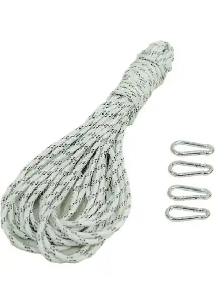 Ege Arge Gölgelik ve Branda Bağlama İp Halat Seti 50 Metre Dayanıklı ve Kullanışlı