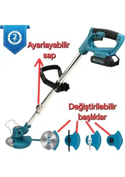 Ekinler Plus Çift Akülü Şarjlı Çim Biçme Makinesi EEA330: Pratik ve Hafif Bahçe Bakım Çözümü