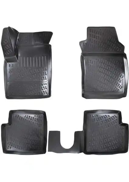 Fiat 500 L 2012 Sonrası İçin 3D Havuzlu Siyah Paspas Kaliteli ve Dayanıklı Araç Aksesuarı