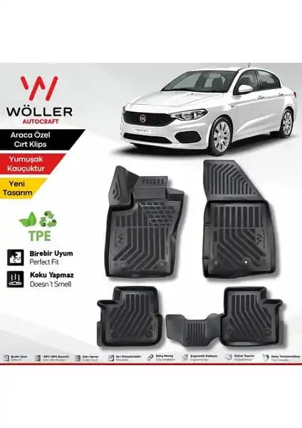 Fiat Egea 2015-2024 İçin Wöller 3D Havuzlu Paspaslar Kalite ve Uyum Garantisi