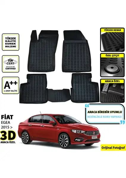 Fiat Egea için 3D Oto Paspas Seti: Dayanıklı ve Estetik Koruma Çözümü