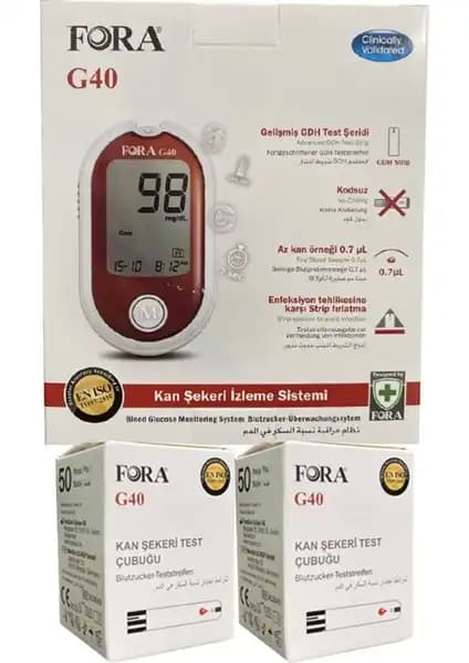 Fora G40 Şeker Ölçüm Cihazı ve Stribi: Güvenilir ve Kullanıcı Dostu Diyabet Takip Çözümü