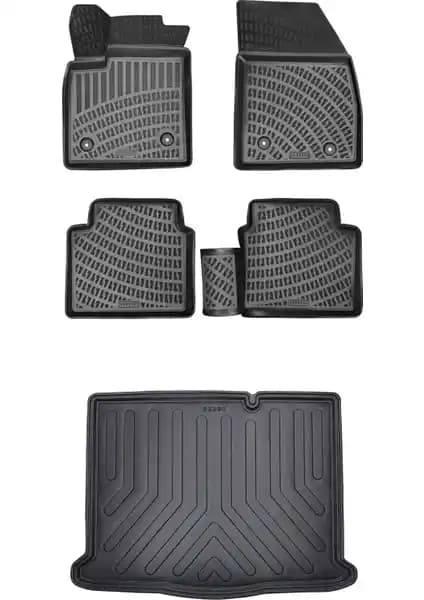 Ford Focus 2019 Sonrası Modeller İçin 3D Havuzlu Paspas ve Bagaj Koruyucu Seti