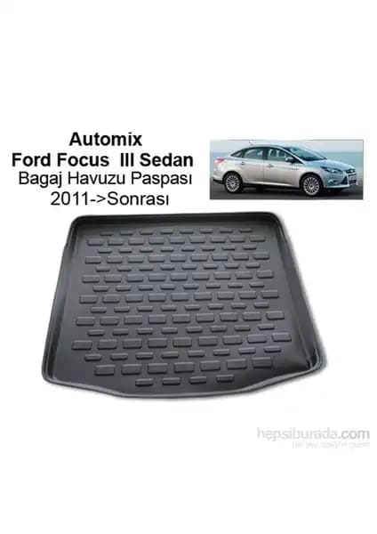 Ford Focus 3 Sedan için Automix Bagaj Havuzu dayanıklı ve tam uyum sağlayan tasarımıyla