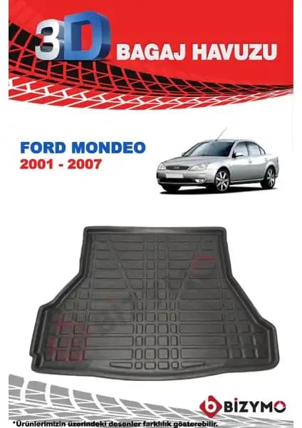 Ford Mondeo 2001-2007 İçin Bizymo 3D Bagaj Havuzu Güçlü Koruma ve Estetik Sağlar