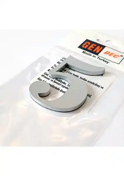Gendec 7cm No:5 Kapı Numarası – Estetik ve Dayanıklı Metal Tasarım