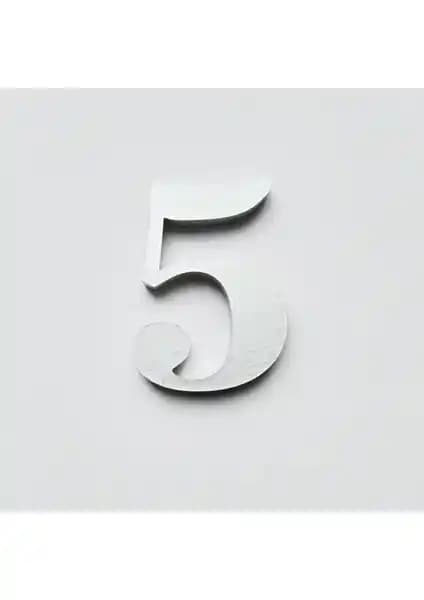 Gendec Metalik Gri Kapı Numarası 5 cm: Modern ve Pratik Çözüm