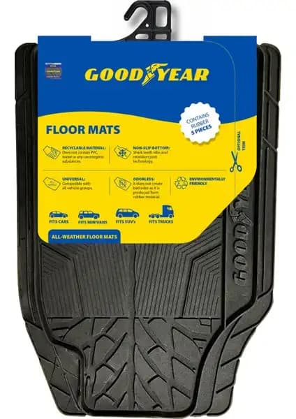 Goodyear Tüm Araçlara Uyumlu 3D Havuzlu Oto Paspasları Güçlü ve Çevre Dostu Tasarım