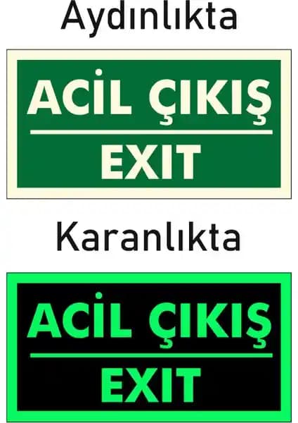Gündoğdu Fosforlu Acil Çıkış Yön Levhası: Dayanıklı ve Güvenli Güvenlik Çözümü
