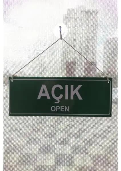 Hepenuygun Vantuzlu Kapı Tabelası Açık ve Kapalı Durum Göstergesi İşletme İçin Uygun