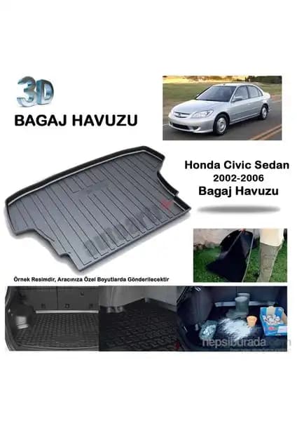 Honda Civic Sedan 2002-2006 İçin Autoarti Bagaj Havuzu Koruma ve Temizlik Çözümü