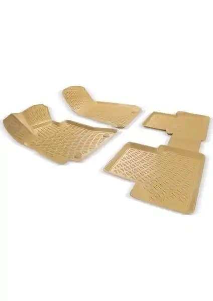 Honda Civic Sedan 2006-2012 İçin Dayanıklı ve Ekolojik 3D Havuzlu Bej Paspas