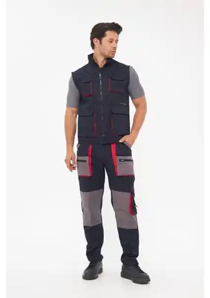 İş Güvenliği ve Şıklığı Bir Arada Sunan Orange Safety Harman Karışımı Pantolon Yelek Takımı