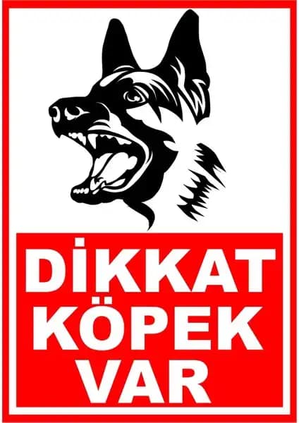 Lorex 'Dikkat Köpek Var' İş Güvenlik Levhası 25x35 cm dayanıklı ve kolay montajlı
