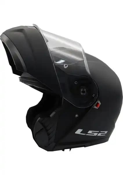 LS2 Sttrobe 2 Çene Açılır Mat Siyah Kask Güvenlik ve Konfor Sunan Modern Tasarım