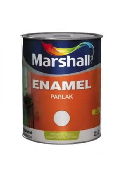 Marshall Enamel Parlak Sentetik Yağlı Boya 2,5 Lt Krem ile Dayanıklı ve Estetik Yüzeyler