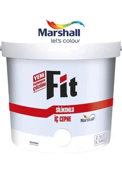 Marshall Fit Silikonlu İç Cephe Duvar Boyası 2.5L: Dayanıklı ve Estetik İç Mekan Boyası