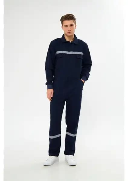 Mervem Bütün Tulum 16/12 Gabardin %100 Pamuk Reflektör Detaylarıyla Şıklık ve Fonksiyonellik