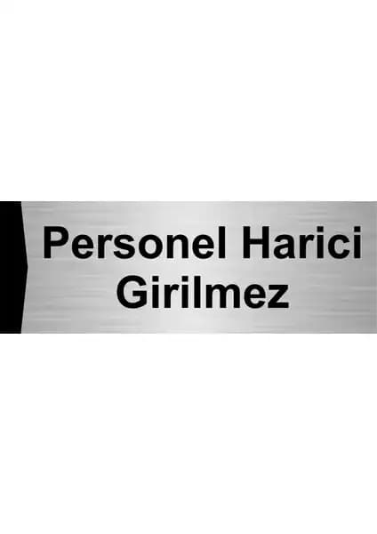 Metal Gümsü Renk 5x20 cm Yönlendirme Levhası Dayanıklı ve Estetik Tasarım