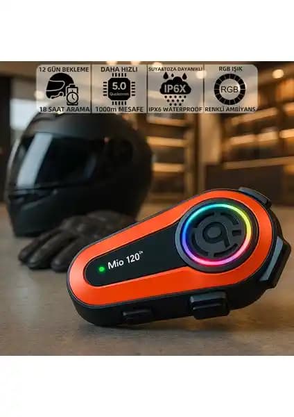 Mioji Mio 120 2x RGB Bluetooth Kulaklık ile motosiklet sürüşlerinde yüksek performans ve dayanıklılık