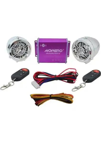 Monero Motosiklet MP3 Player ve Alarm Sistemi Güvenlik ve Çoklu Bağlantı Özellikleriyle