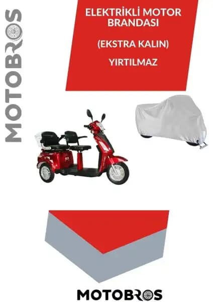 Motobros Elektrikli 3 Tekerlekli Motosiklet ve Scooterlar İçin Dayanıklı Koruma Brandağı