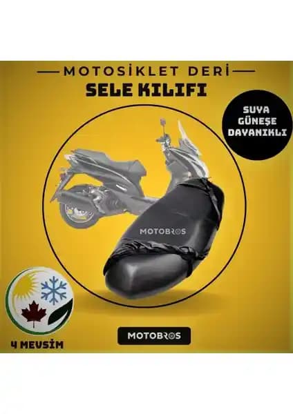 Motobros Vespa Primavera 150 için Suya ve Güneşe Dayanıklı deri sele kılıfı