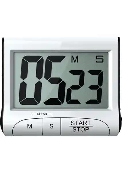 Mutfakta Zaman Yönetimini Kolaylaştıran Büyük Ekran Elektronik Saat ve Zamanlayıcı