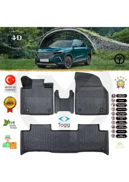 My Jasmin Togg T10X İçin Yüksek Kaliteli Havuzlu 4D Paspas ve Koruma Çözümü