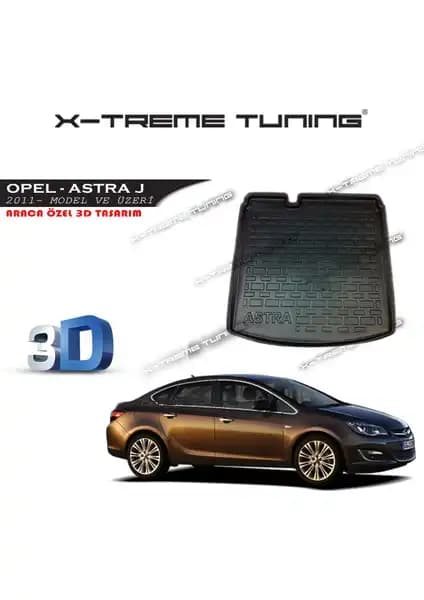 Opel Astra J Sedan için dayanıklı ve estetik 3D tasarımlı bagaj havuzu seçeneği