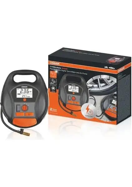 Osram Tyreinflate 6000 Dijital Şarjlı Lastik Şişirme Kompresörü Hava Pompası
