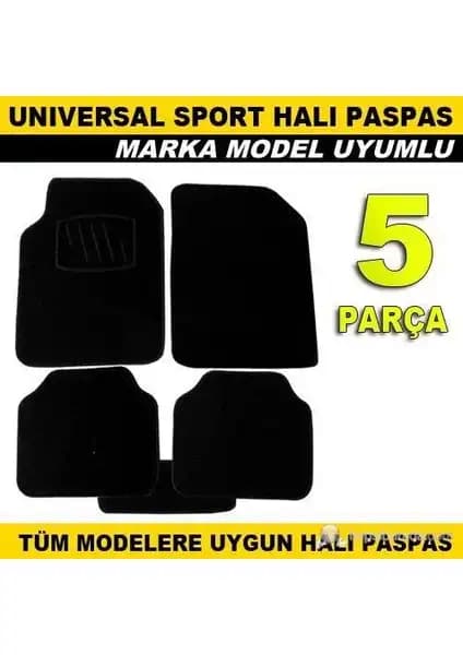 Otocontrol Sport Universal Siyah Halı Paspas Seti 5 Parça Araç İçi Koruma ve Estetik İçin